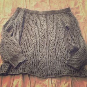 Off the shoulder gray sweater size small